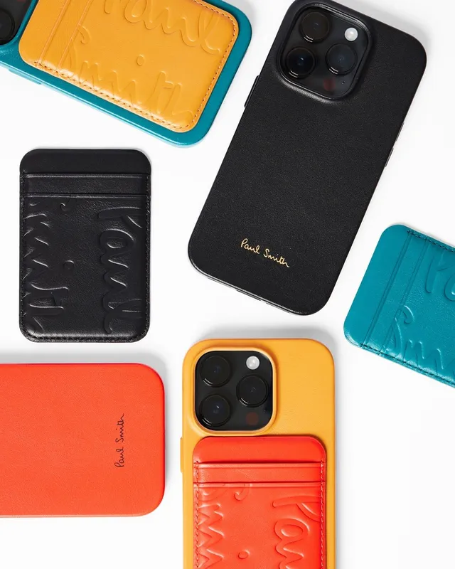 Paul Smith X Native Union - Black Leather iPhone 13 Pro Case With