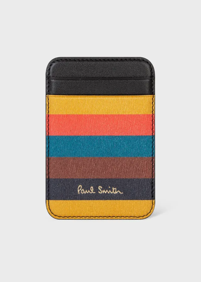 Paul Smith + Native Union Teal Leather Magsafe iPhone 14 Pro Case