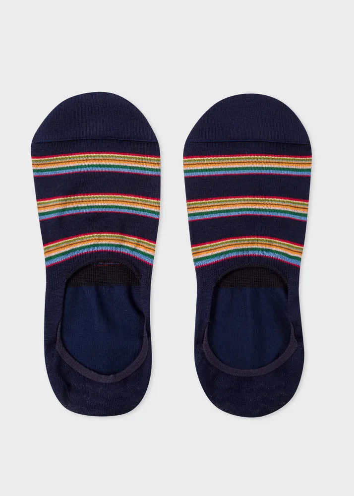 Paul Smith Navy Multicolour Block Stripe Loafer Socks King s Cross