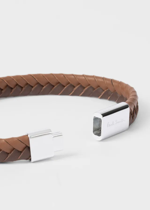 Paul smith woven store leather wrap bracelet