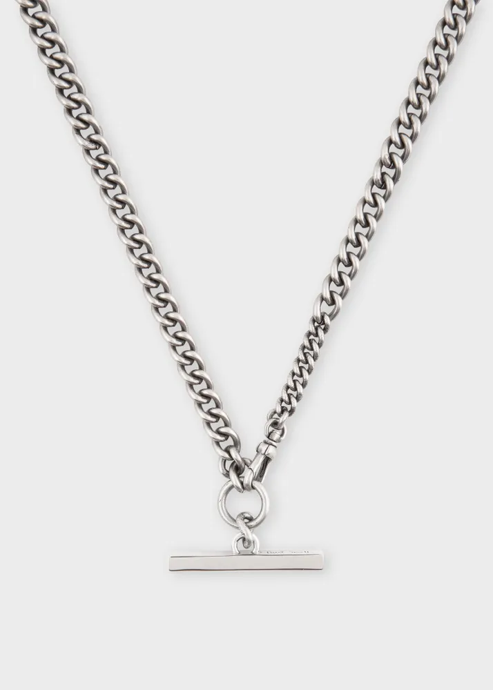T bar chain necklace store