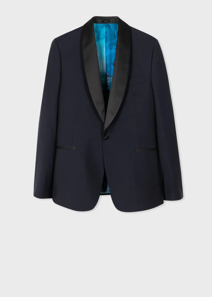 Navy evening coat online
