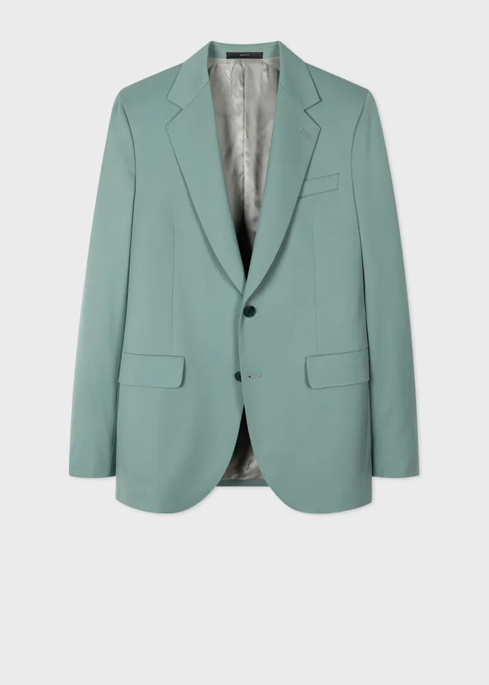Paul Smith Easy Fit Aqua Blue Stretch Wool Blazer King s Cross