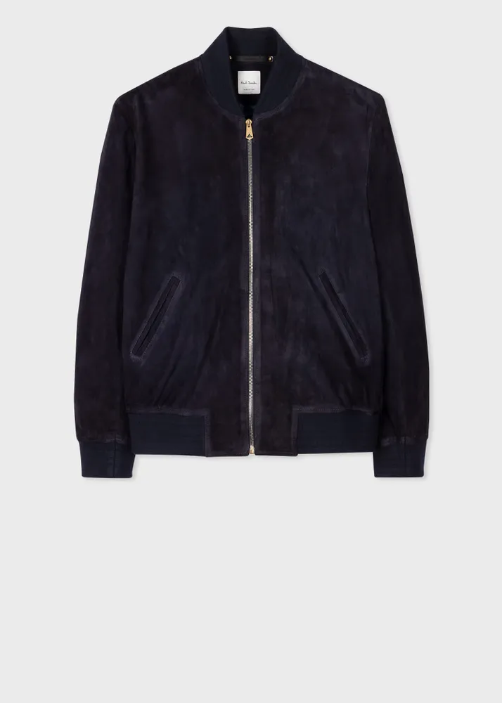 Suede leather sale bomber