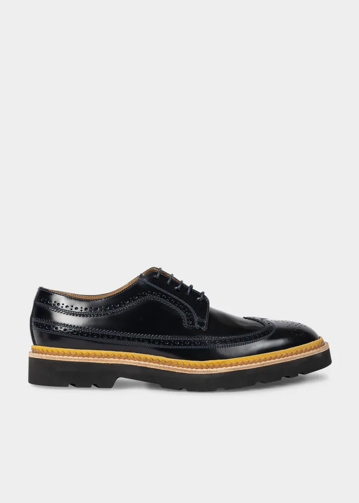 Paul Smith Navy High Shine Leather Count Brogues King s Cross