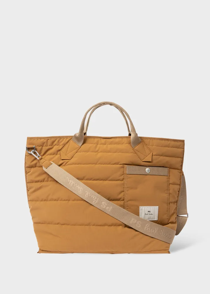 PS Paul Smith Camel Quilted Tote Bag King s Cross
