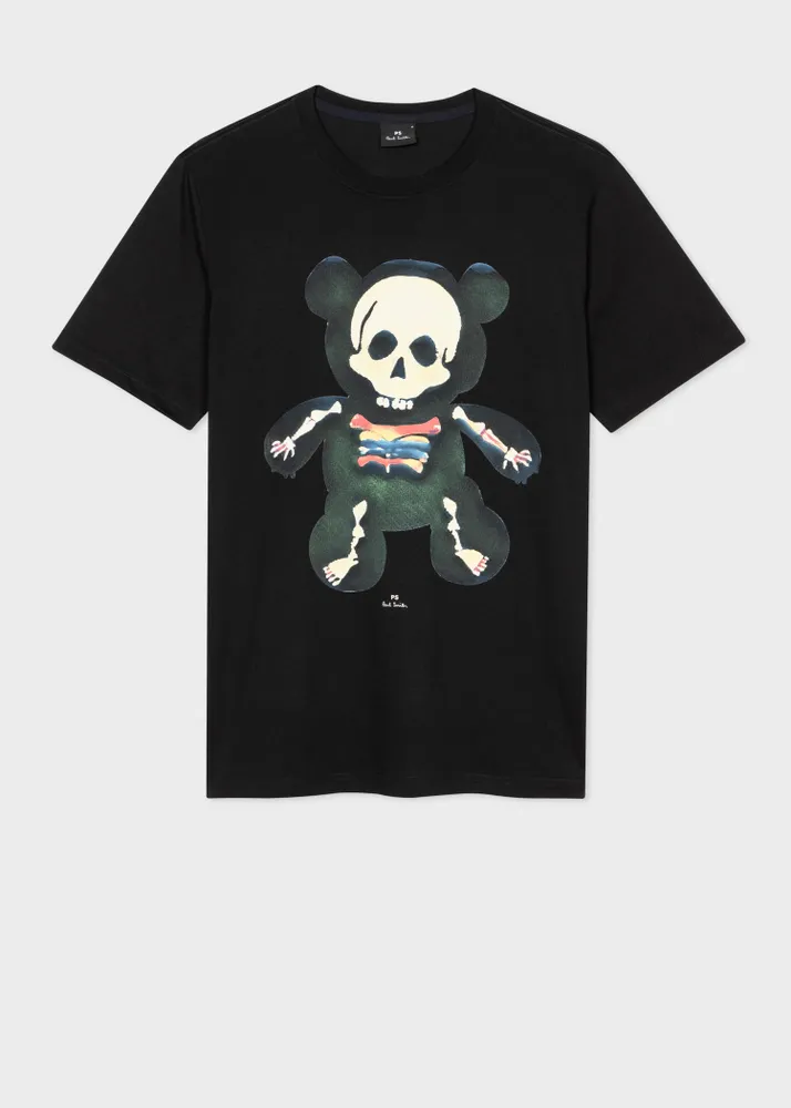 PS Paul Smith Black Cotton Teddy Skeleton T Shirt King s Cross