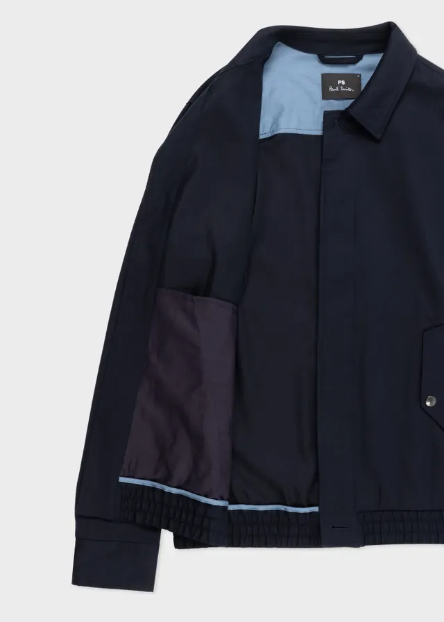 Paul Smith Black Washed Cotton Harrington Jacket King s Cross