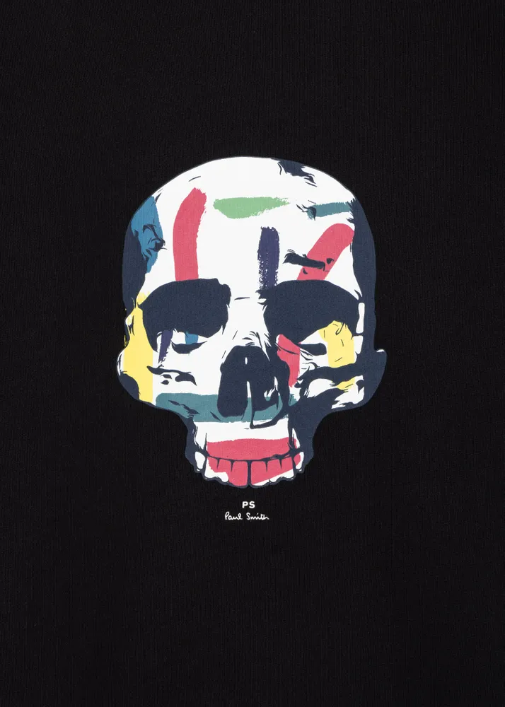 PS Paul Smith Black Organic Cotton Skull Sweatshirt King s Cross