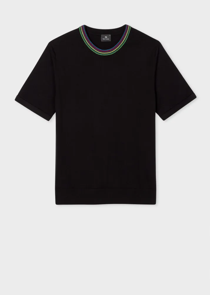 Short sleeve sweater black outlet