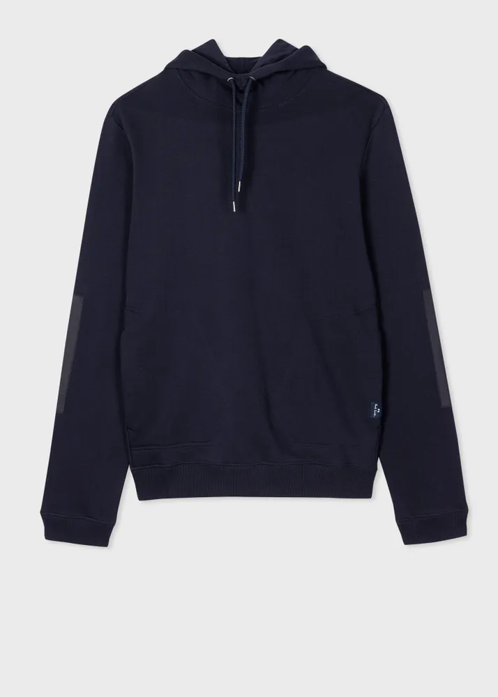 PS Paul Smith Navy Cotton Jersey Contrast Panel Hoodie King s Cross