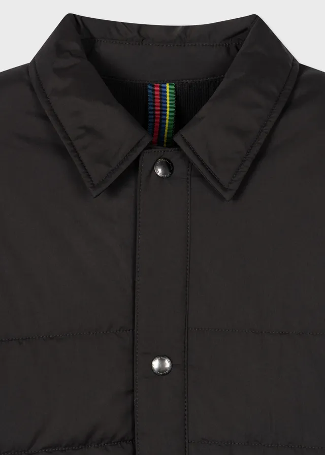 PS Paul Smith Black Mixed Media Coach Jacket King s Cross