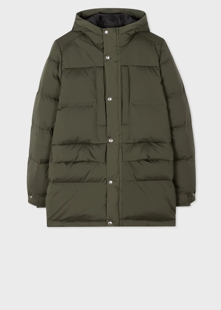 PS Paul Smith Dark Green Down Filled Parka King s Cross