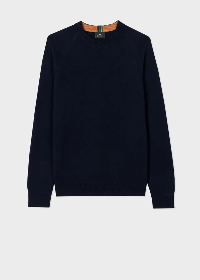 PS Paul Smith Dark Navy Merino Wool Raglan Sweater King s Cross