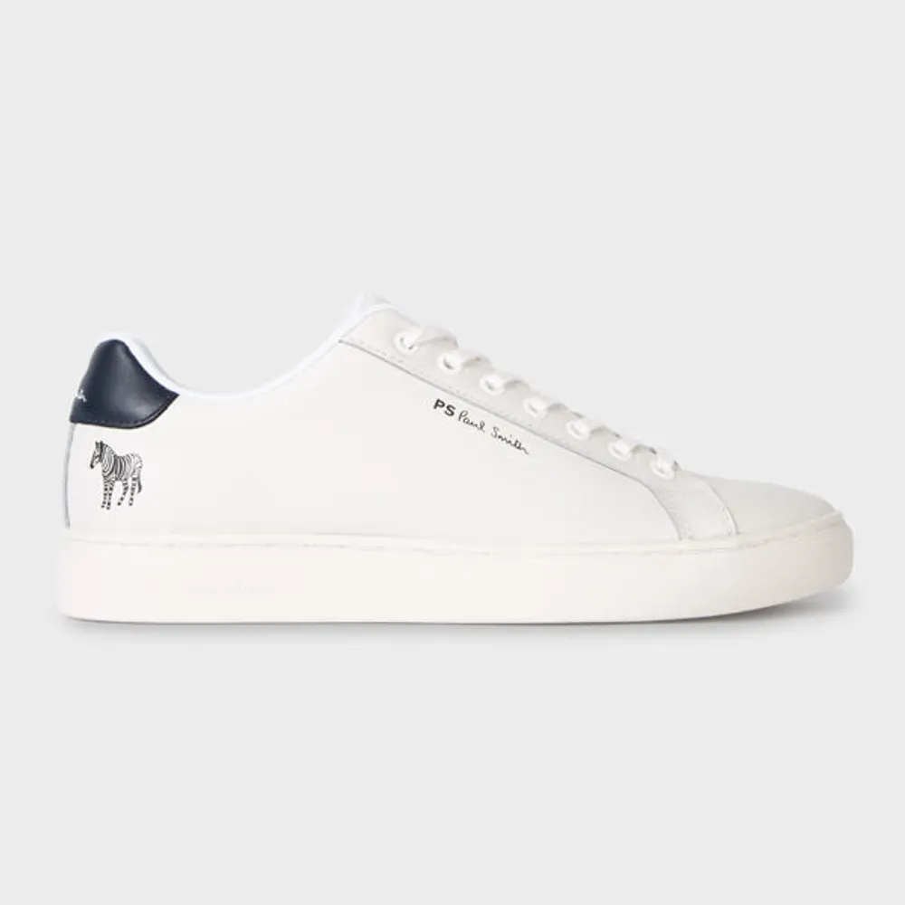 PS Paul Smith White Leather Zebra Print Rex Trainers King s Cross