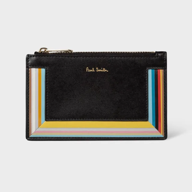 Paul Smith Black Signature Stripe Zip Purse King s Cross