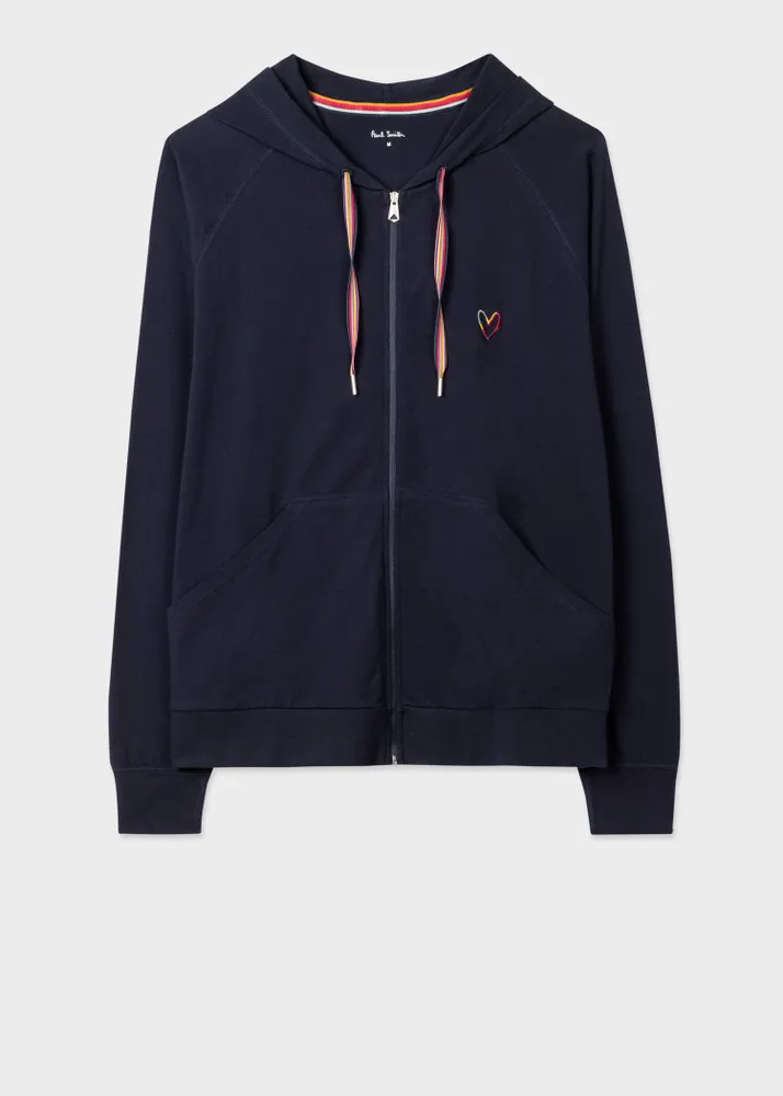 Paul Smith Navy Swirl Heart Zip Up Lounge Hoodie King s Cross