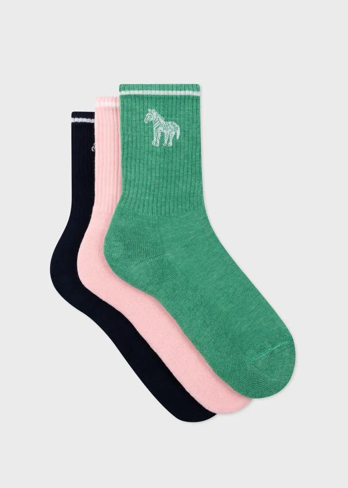 Paul Smith Women s Ribbed Zebra Socks Three Pack King s Cross