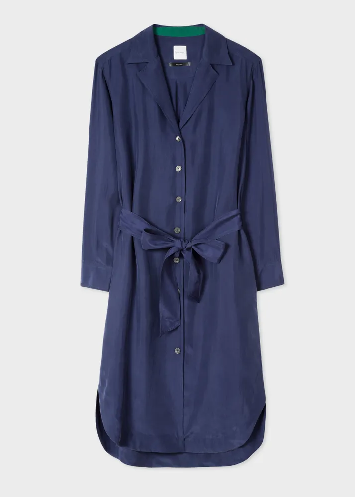 Silk discount shirt dress