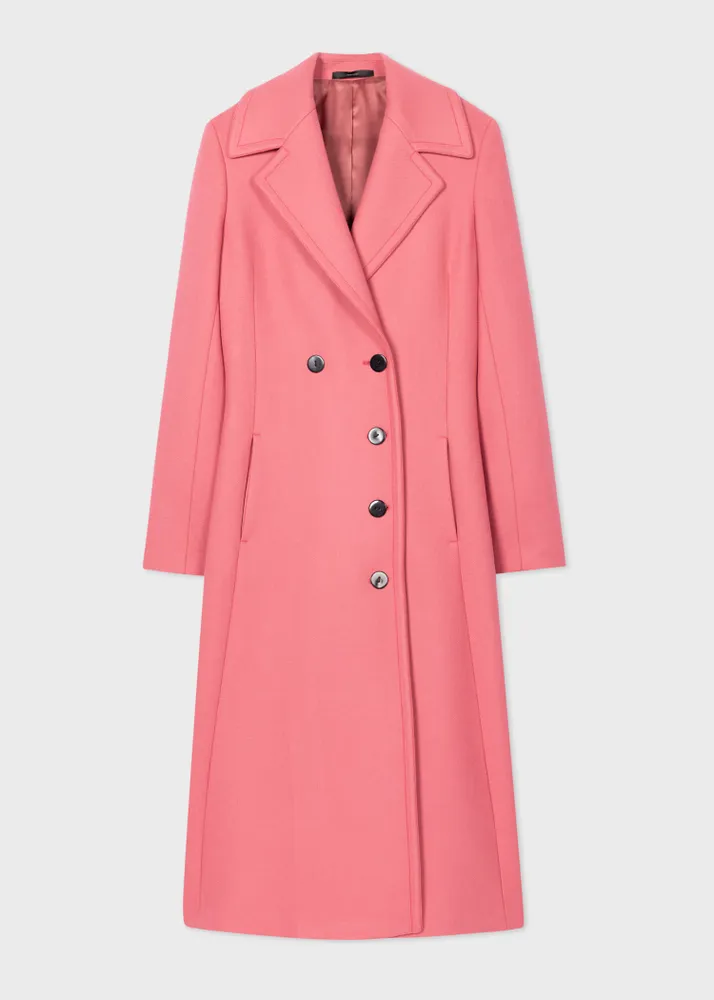 Burberry pink cashmere coat top