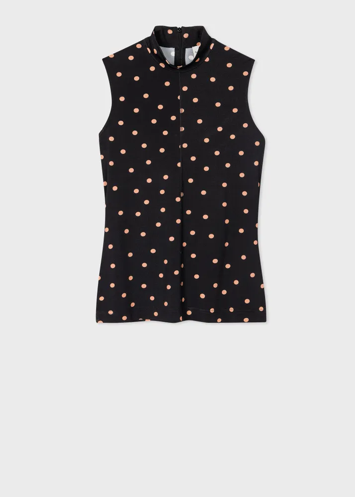 Polka dot vest top discount