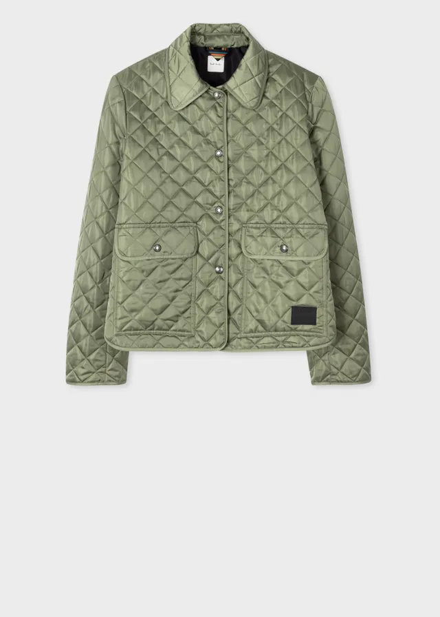 Paul Smith Women s Khaki Quilted Jacket King s Cross