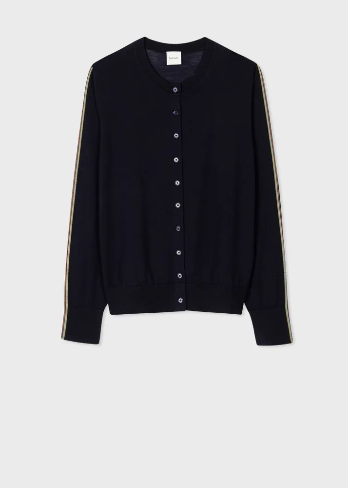 Paul Smith Women s Dark Navy Wool And Silk Blend Cardigan King s