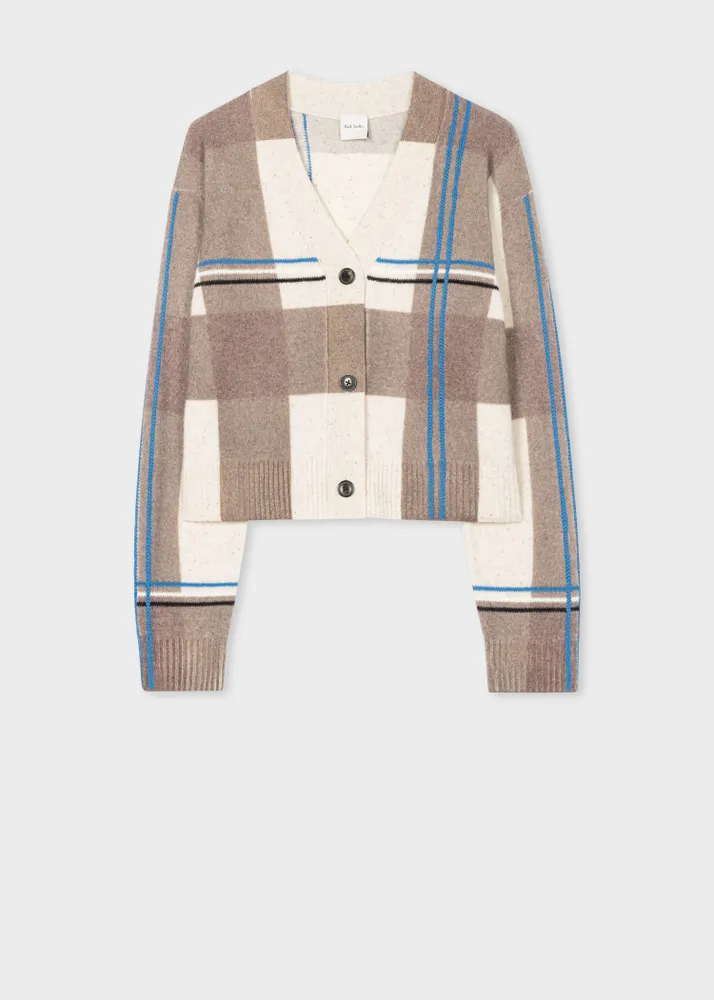 Paul Smith Women s Wool Blend Intarsia Check Cardigan King s Cross