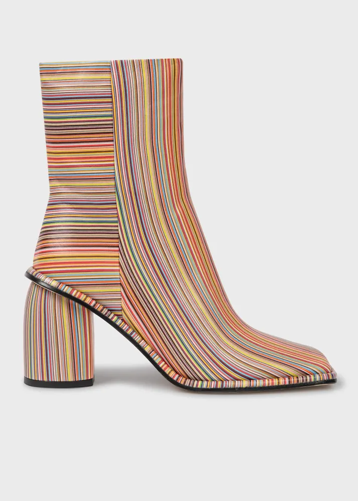 Paul Smith Women s Leather Amber Signature Stripe Ankle Boots