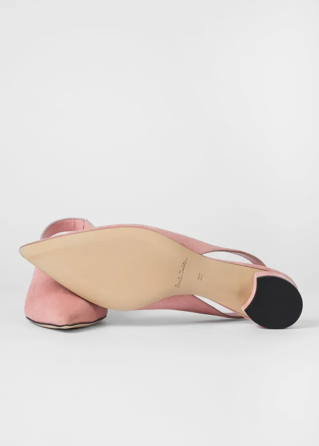 Pink suede discount court shoes uk