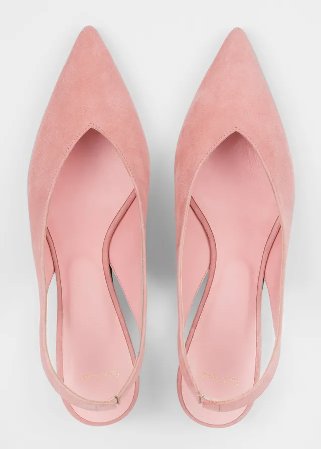 Pale pink suede heels new arrivals