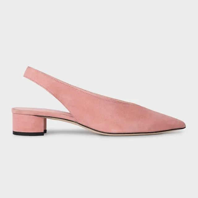 Pink suede store slingback shoes