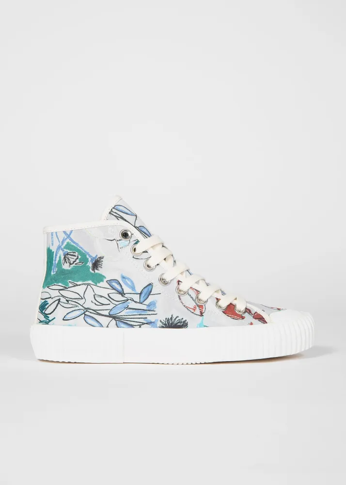 Blue high top on sale trainers