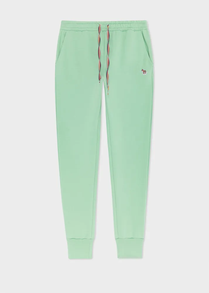 Green and clearance white sweatpants