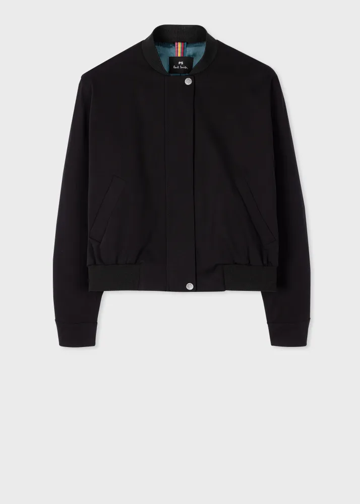 Black cotton bomber cheap jacket womens