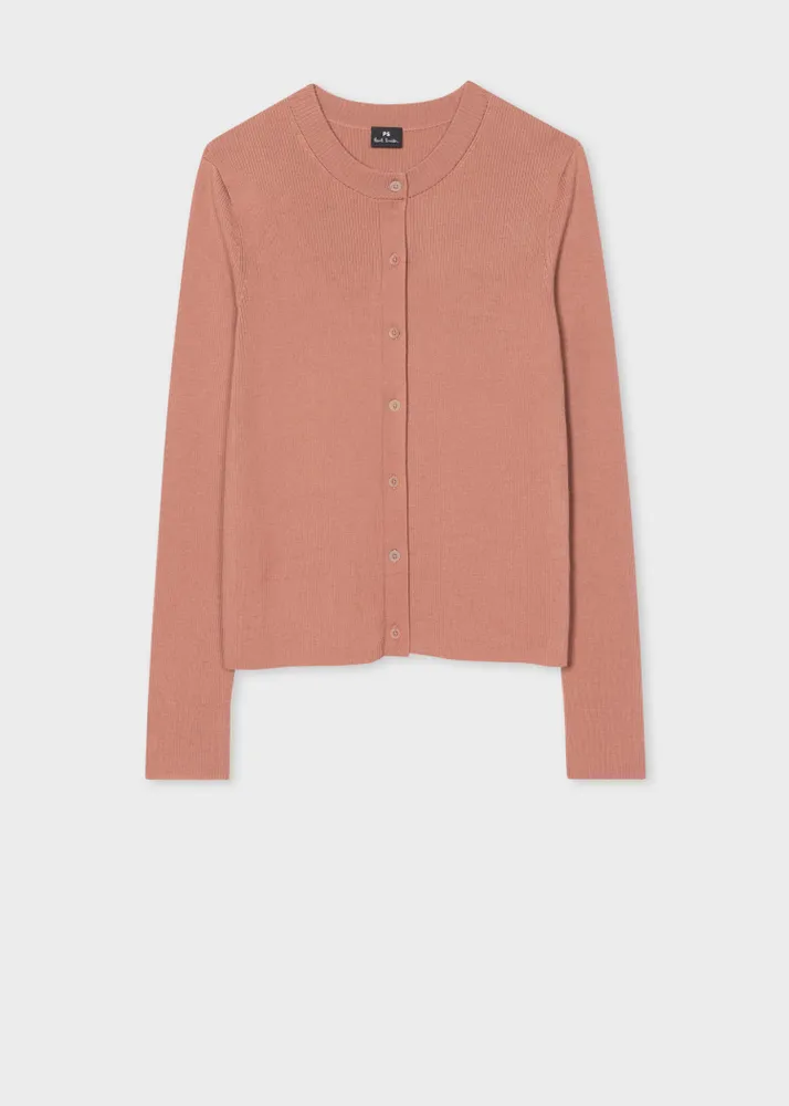 PS Paul Smith Women s Warm Nude Ribbed Cardigan King s Cross