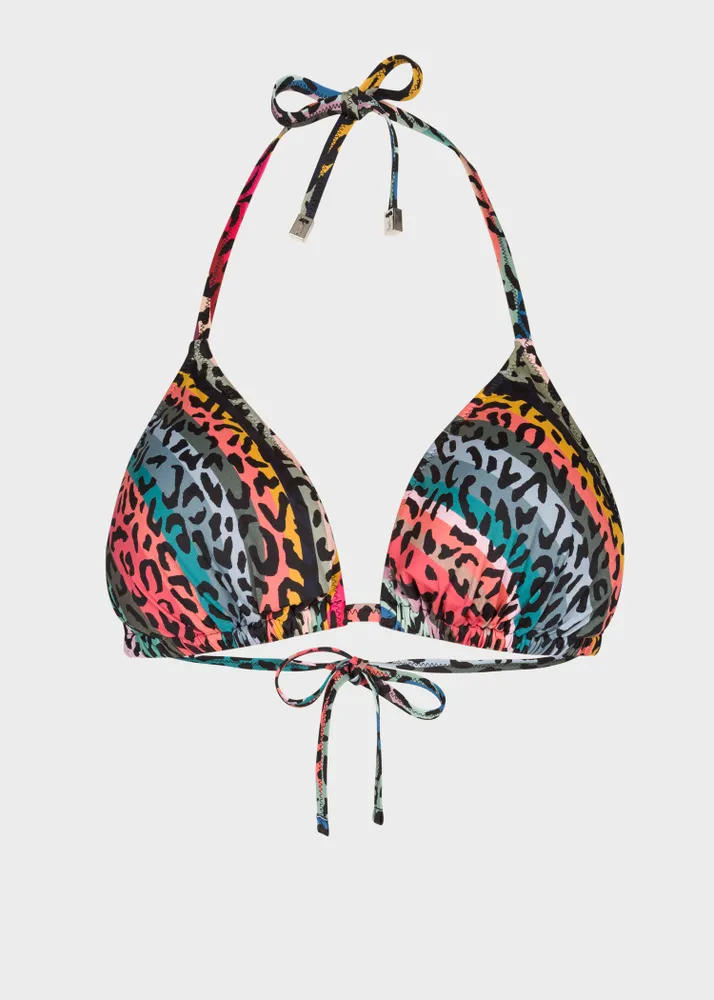 Paul Smith Women's 'Leopard & Swirl' Print Triangle Bikini Top King's