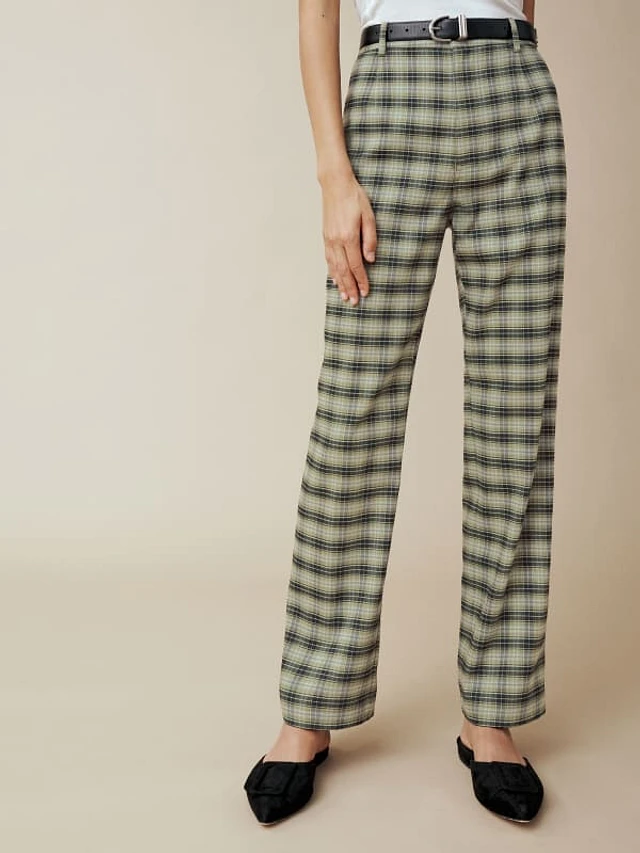 Reformation plaid pants sales