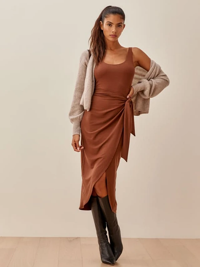 Reformation kaila wrap dress 2025