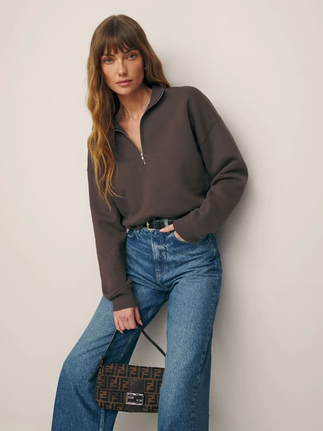 Reformation marla zip sweatshirt online