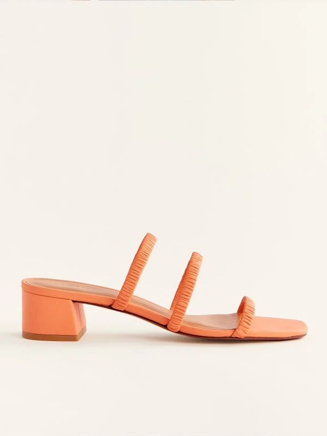 Strappy mule block heel outlet