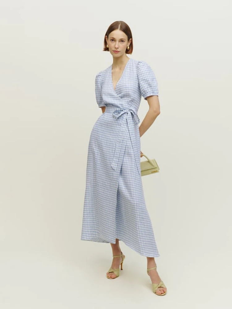 Reformation linen dress sale