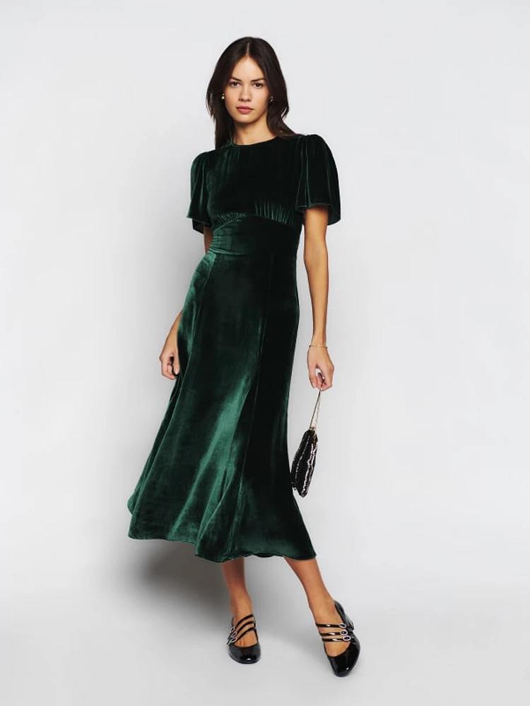 Velvet reformation dress clearance