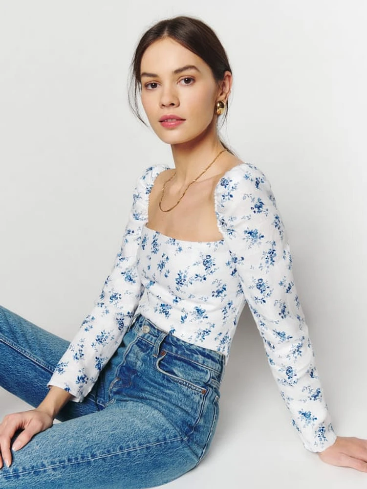 Reformation linen top cheap