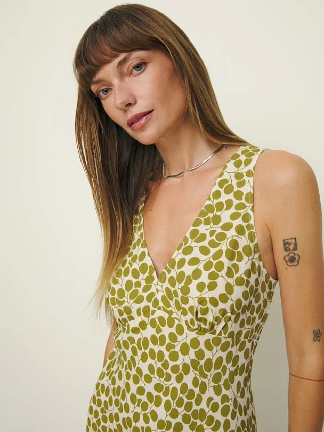 Reformation chardonnay dress top