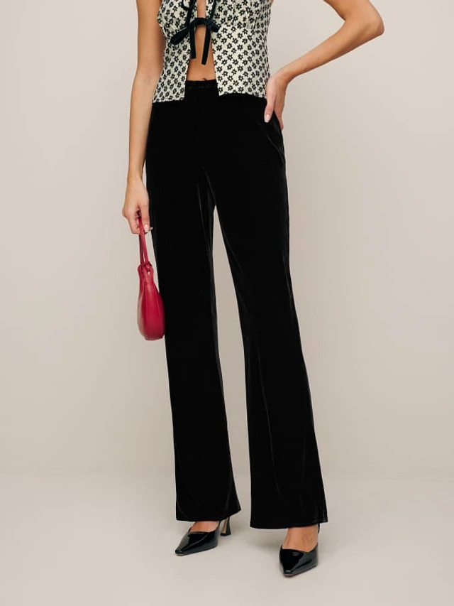 Reformation velvet pants cheap