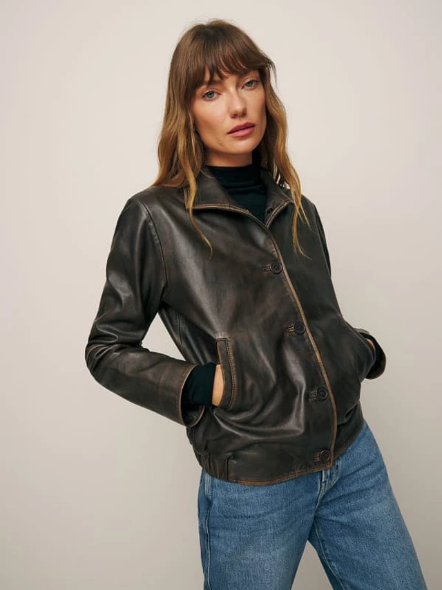 Reformation leather jacket store