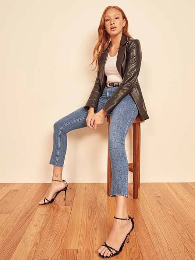 Reformation Harper High Rise Skinny Cropped Jeans | Bethesda Row