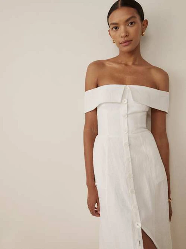 Reformation Adriel Linen Dress | Bethesda Row