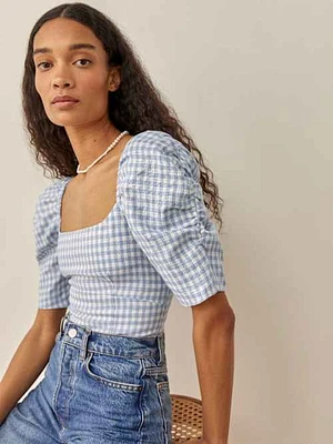 Reformation Pimento Linen Top | Bethesda Row